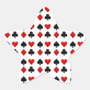 Gambling Cards Suits Star Sticker