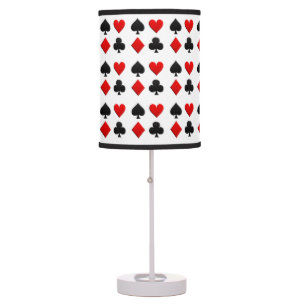 Gambling Cards Suits Table Lamp