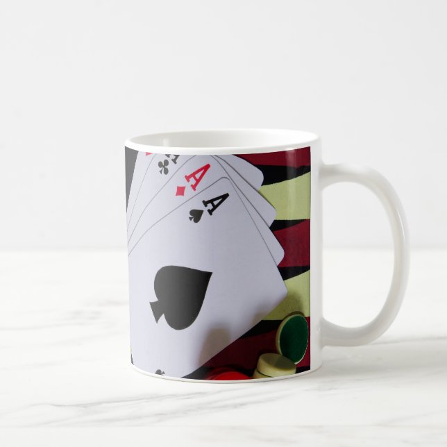 Gambling casino gaming pieces coffee mug (Right)