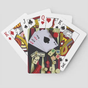 Gambling casino gaming pieces poker cards