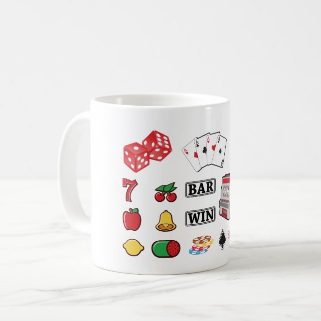 Gambling Elements Casino Games Coffee Mug (Front Left)
