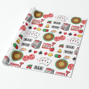 Gambling Elements Casino Games Wrapping Paper