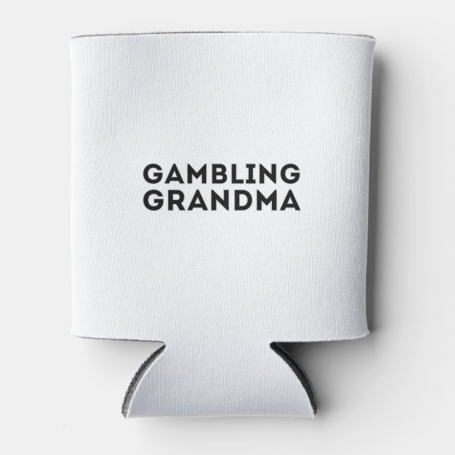 Gambling Grandma Can Cooler (Front)