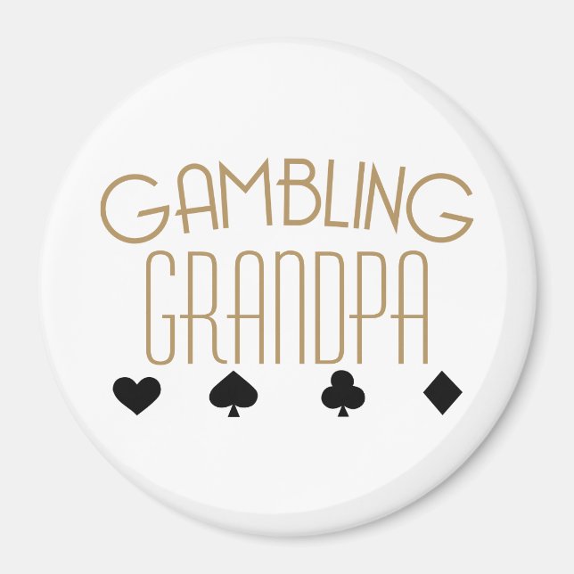 Gambling Grandpa Magnet (Front)