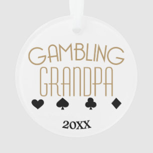 Gambling Grandpa Ornament