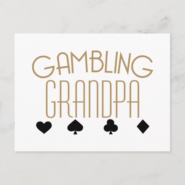 Gambling Grandpa Postcard (Front)