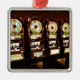 Gambling Machine One Armed Bandit Money Las Vegas Metal Ornament
