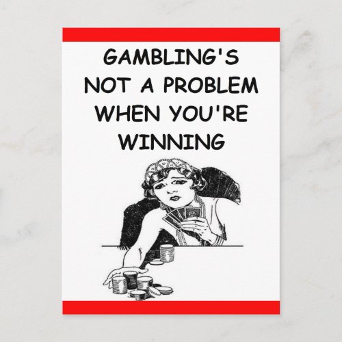 GAMBLING POSTCARD
