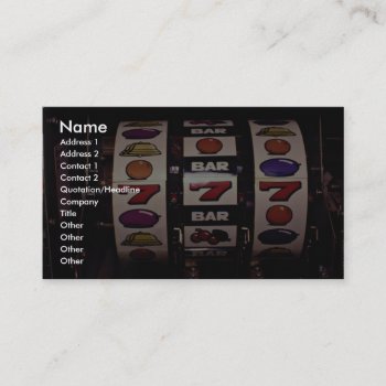 Gambling  Slot Machines Business Card by inspirelove at Zazzle