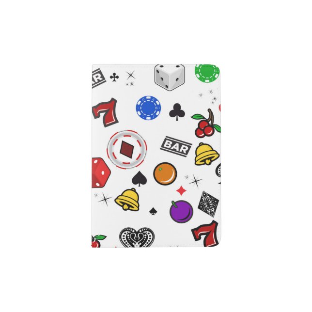 Gambling Slots Fruit Machine Bars Lucky Sevens Spi Passport Holder (Front)