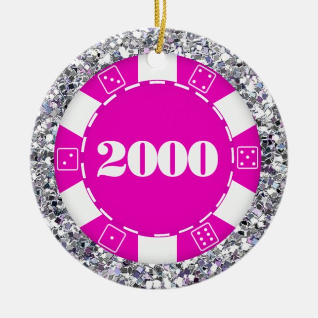 Gambling - Vegas Ceramic Ornament (Front)