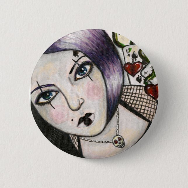 Gambling with Death badge Pinback Button (Front)