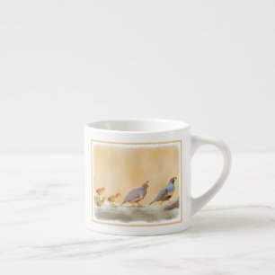 Gambrel's Quail Painting Original Bird Art Espresso Cup