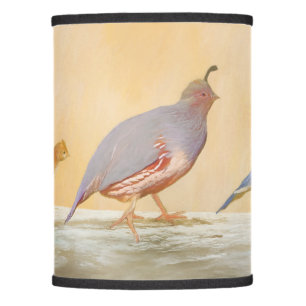 Gambrel's Quail Painting Original Bird Art Lamp Shade