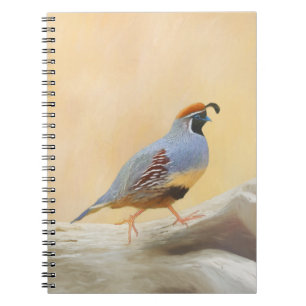 Gambrel's Quail Painting Original Bird Art Notebook