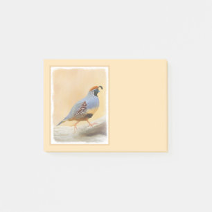 Gambrel's Quail Painting Original Bird Art Post-it Notes