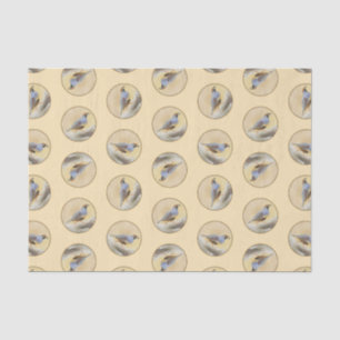 Gambrel's Quail Painting Original Wild Bird Art Tissue Paper