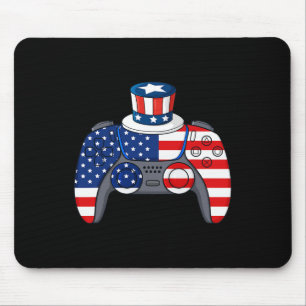 Game 4th Of July Gaming Funny Boys Kids Teens Game Mouse Pad