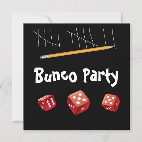 Game and Bunco Invitation