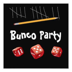 Bunco Invitations Zazzle And Bunco Dice Invitation