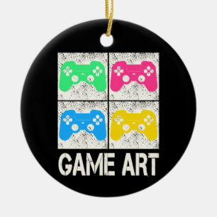 Game Art Vintage Gamepad Retro Controller Gamers Ceramic Ornament