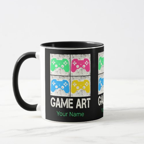 Game Art Vintage Gamepad Retro Controller Gamers Mug