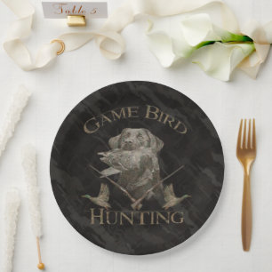 Game Bird hunting Paper Plates