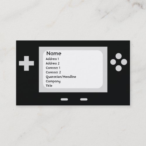 Game - Business Business Card Templates