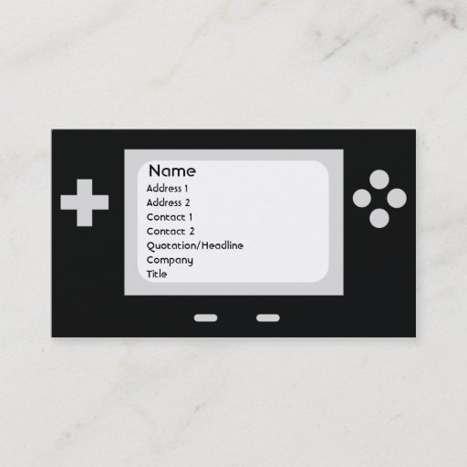 Customizable Game - Business Business Card Templates
