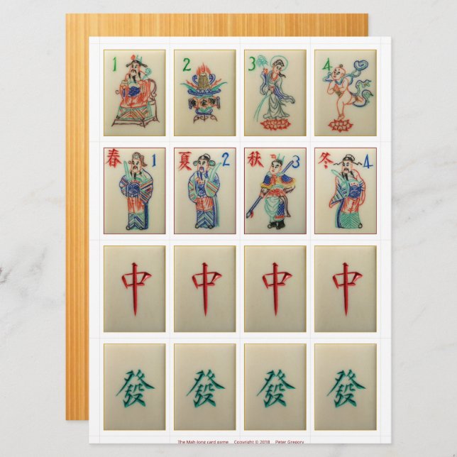 Game cards (1) – Flowers, Seasons, Dragons (Front/Back)