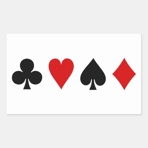 Game cards Playing cards Diamond Club Heart Spade Rectangular Sticker