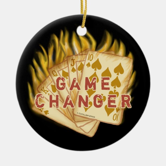 Game Changer poker Ornament (Front)