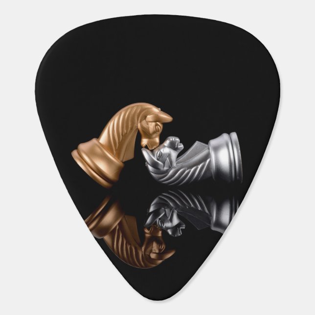 Game Chess Play Guitar Pick (Back)