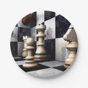 Game Chess Style Paper Plates