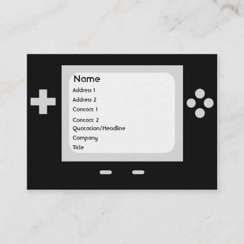 Game - Chubby Business Card