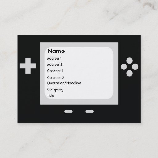 Customizable Game - Chubby Business Card