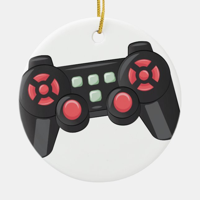 Game Controller Ceramic Ornament (Front)