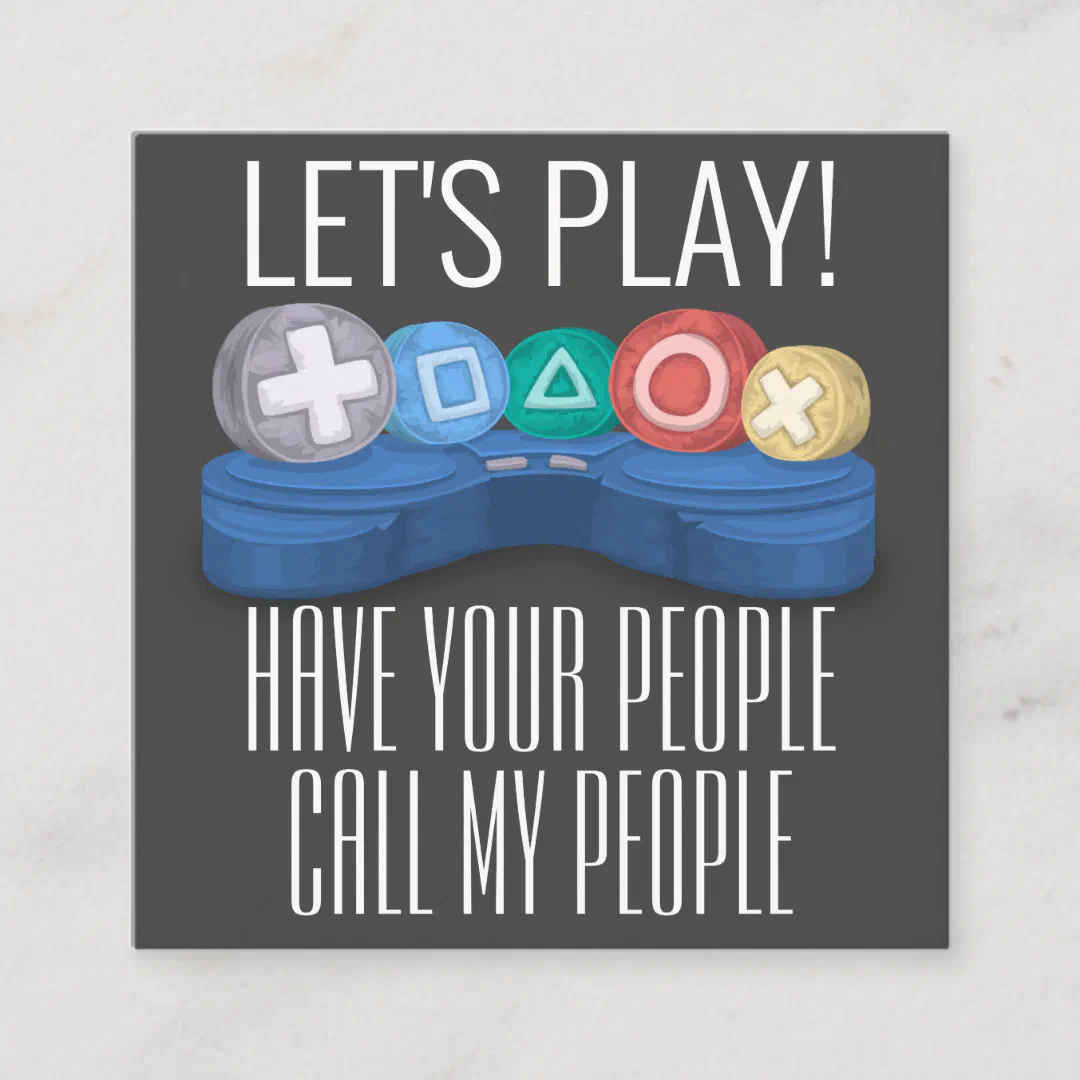 Game Controller Childs Playdate Square Business Card
