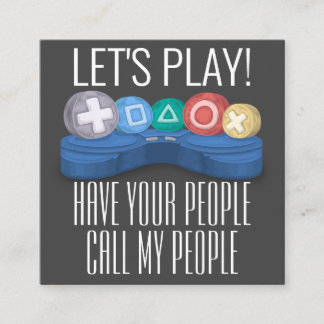 Game Controller Childs Playdate Square Business Card