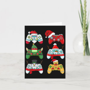 Game Controller Christmas Santa Elf Gamer Boys Xma Card