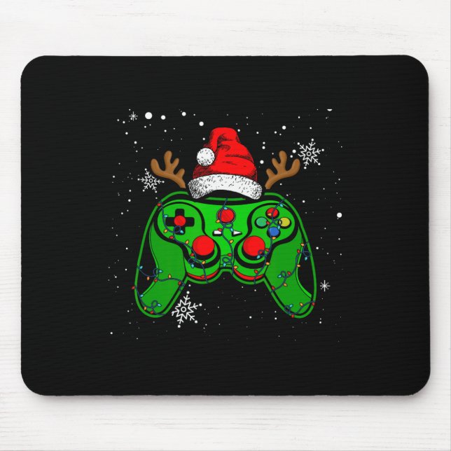 Game Controller Christmas Santa Hat Gamer Boys 2  Mouse Pad (Front)