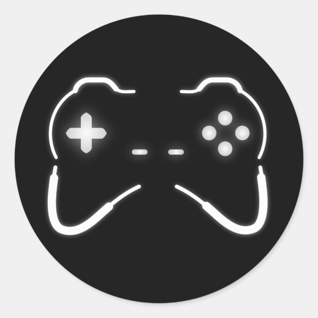 Game Controller Classic Round Sticker (Front)