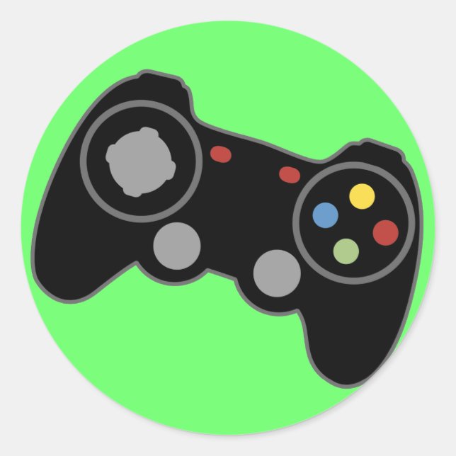 Game Controller Classic Round Sticker (Front)