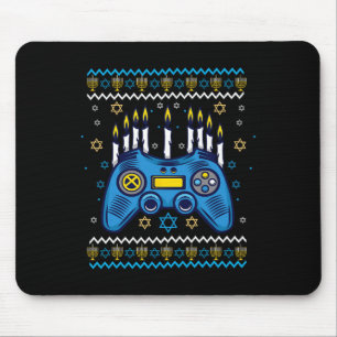 Game Controller Hanukkah Menorah Candles Jewish Ga Mouse Pad