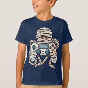 Game Controller in Mummy Costume Halloween Gaming T-Shirt