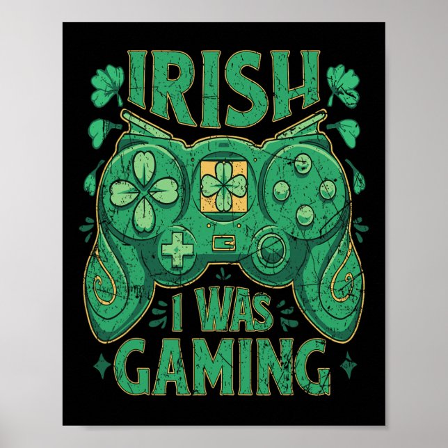 Game Controller Irish Gamer Boys St Patricks Day  Poster (Front)