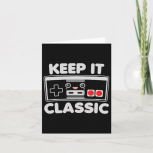 Game Controller Keep It Clic Humor 80s Retro Dark Card