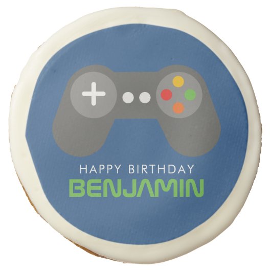 Game Controller Kids Birthday Party Sugar Cookie (Front)