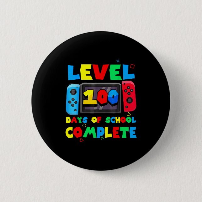 Game Controller Level 100 Days Of School Complete  Button (Front)