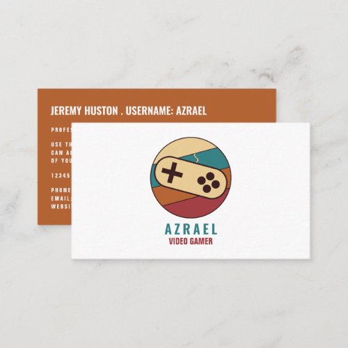 Game Controller Logo Video Gamer Business Card